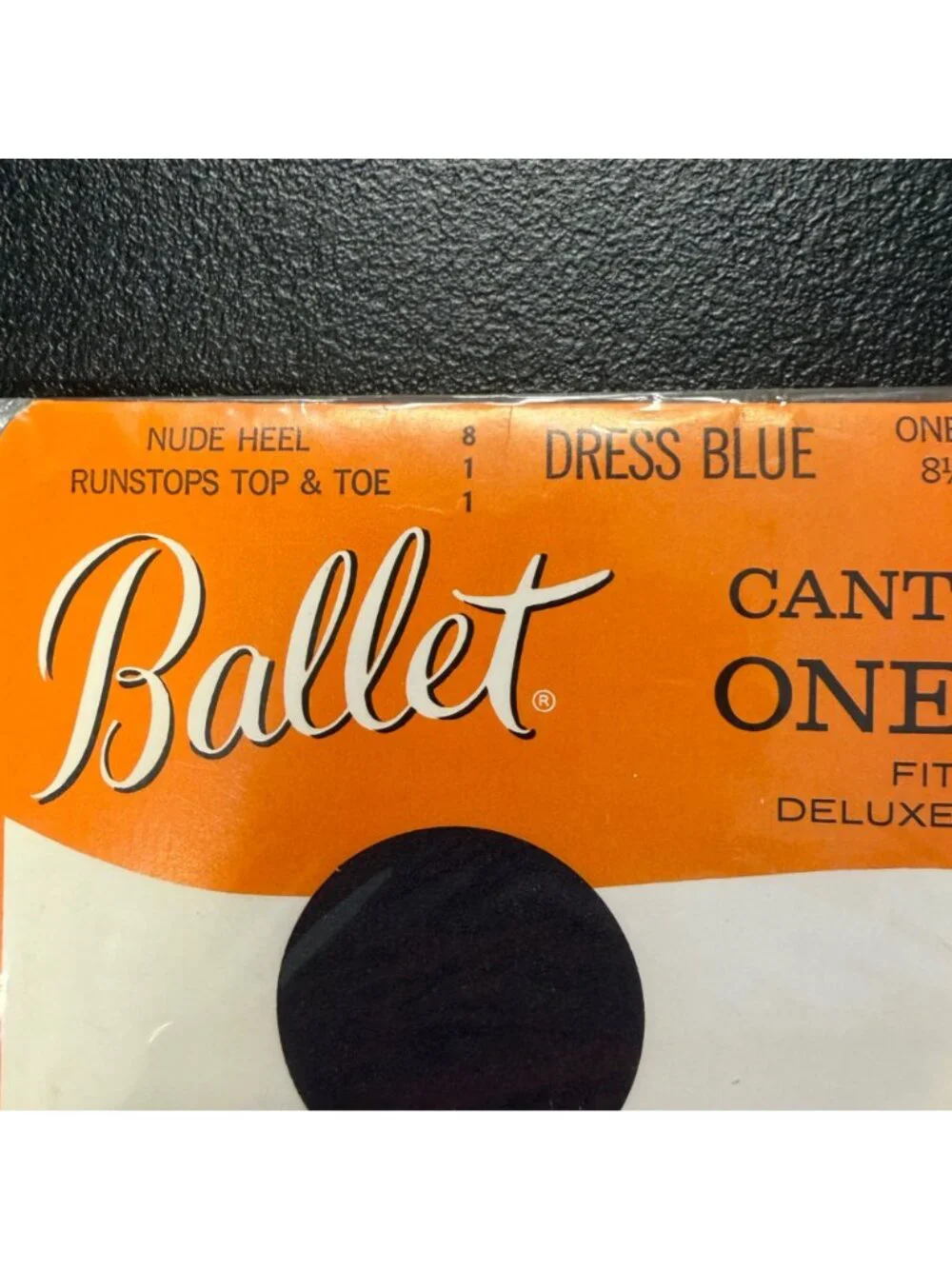 VTG Ballet Cantrece II One Size Pantyhose Dress Blue NOS Burlington Hosiery USA